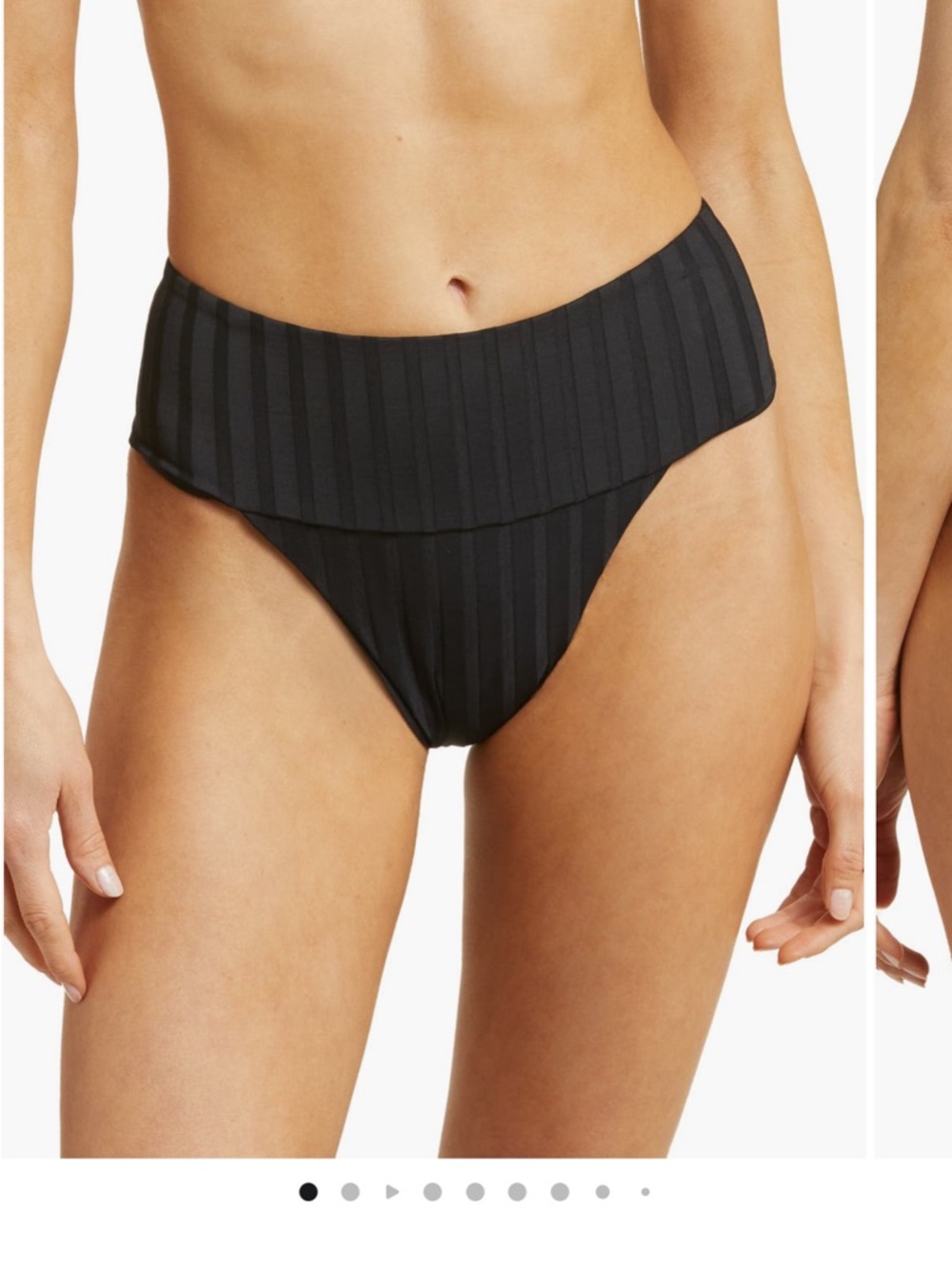 Vitamin A Black Ribbed Two-Piece Bikini Set - Picture 3 of 10